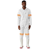 Safety Polycotton Boiler Suit - Reflective Arms, Legs & Back - Orange Taped |usbandmore