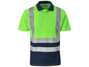 Surveyor Two-Tone Hi-Viz Reflective Golf Shirt - USB & MORE