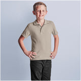 Kids Basic Pique Golf Shirt – 175g Poly-Cotton Blend – Short Sleeve, Pique Knit, Two Ridge Collar, Two-Button Placket – Easy-Care & Colorfast Everyday Comfort | Usbandmore