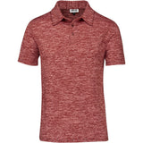 Mens RED Echo Golf Shirt – 170g Space-Dyed Pinstripe Blend – Polyester-Cotton-Spandex Fabric with Stretch, Self-Fabric Collar & Three-Button Placket | Usbandmore