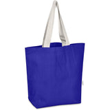 Kooshty Cobbler Cotton Tote Blue – 320gsm Durable Cotton Canvas – Large Spacious Design with Natural Cotton Webbing Handles | Usbandmore