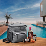 Serendipio Highland 20-Can Cooler Black – 300D Polyester with PEVA Lining – Reflective Front Detail, Extra Storage Pockets, Adjustable Strap | Usbandmore