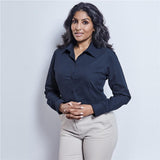 Ladies Long Sleeve Brushed Cotton Twill Moderna Shirt|usbandmore