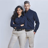 Ladies Long Sleeve Brushed Cotton Twill Moderna Shirt|usbandmore