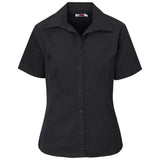 Ladies Short Sleeve Brushed Cotton Twill Moderna Shirt|usbandmore