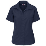 Ladies Short Sleeve Brushed Cotton Twill Moderna Shirt|usbandmore