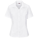 Ladies Short Sleeve Brushed Cotton Twill Moderna Shirt|usbandmore