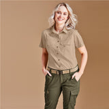 Ladies Short Sleeve Mawenzi Twill Shirt|usbandmore