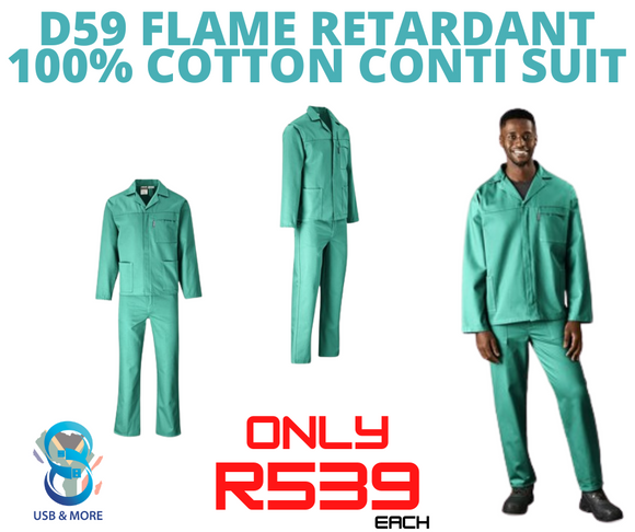 D59 Flame Retardant 100% Cotton Conti Suit - USB & MORE