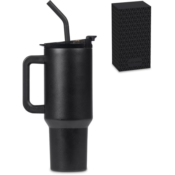 Alex Varga Maximus Stainless Steel Vacuum Mug – 1.2L – Powder-Coated Finish, Dual-Function Lid, Removable Stainless Steel Straw with Silicone Mouthpiece | Usbandmore
