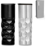 Serendipio Meteor Double-Wall Tumbler – Stainless Steel & PP Plastic – 450ml Honeycomb Design for Hot & Cold Drinks – Durable, Stylish Travel Companion | Usbandmore