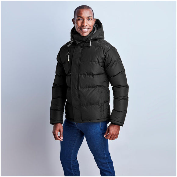  Balkan Insulated Jacket – 100% Polyester Oxford Outer with Water-Repellent Finish – Insulated Lining, Detachable Hood, Concealed Zip Pockets, Storm Fla