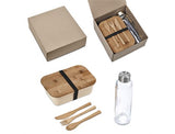 Kooshty Maya Gift Set – Eco-Friendly Bamboo Fibre Lunch Box, Bamboo Cutlery, 500ml Glass Water Bottle – Perfect for Gifting & Special Occasions | Usbandmore
