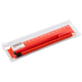 Visibility Stationery Set Red – Mini Pouch with Matching Ball Pen, Pencil, 15cm Ruler & White Sharpener – Budget-Friendly, Logo-Ready School or Promo Kit | Usbandmore
