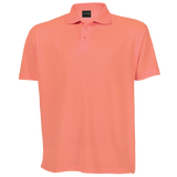 175g Men’s Pique Knit Golfer Papaya – 65/35 Poly-Cotton Blend – Double-Needle Finish, Three-Button Placket, BARRON Two Ridge Collar, Loose Pocket, Self-Fabric Neck Tape | Usbandmore