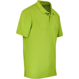 Mens Virtue Golf Shirt Lime – 185g 100% Polyester – Knitted Collar & Cuffs, Two-Button Placket, Contrast Buttons, Side Slits, Standard 