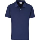 Mens Virtue Golf Shirt Navy – 185g 100% Polyester – Knitted Collar & Cuffs, Two-Button Placket, Contrast Buttons, Side Slits, Standard Fit | Usbandmore
