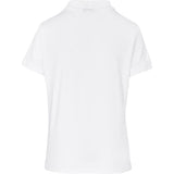 Ladies Virtue Golf Shirt White – 185g 100% Polyester – Knitted Collar & Cuffs, Two-Button Placket, Contrast Buttons, Side Slits, Standard Fit | Usbandmore
