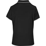 Ladies Orion Golf Shirt Detail – 165g 100% Polyester Waffle Knit – Contrast Collar & Cuffs, Three-Button Placket, Side Slits, Standard Fit | Usbandmore