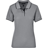 Ladies Orion Golf Shirt Detail – 165g 100% Polyester Waffle Knit – Contrast Collar & Cuffs, Three-Button Placket, Side Slits, Standard Fit | Usbandmore