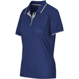 Ladies Orion Golf Shirt Detail – 165g 100% Polyester Waffle Knit – Contrast Collar & Cuffs, Three-Button Placket, Side Slits, Standard Fit | Usbandmore