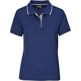 Ladies Orion Golf Shirt Detail – 165g 100% Polyester Waffle Knit – Contrast Collar & Cuffs, Three-Button Placket, Side Slits, Standard Fit | Usbandmore