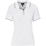 Ladies Orion Golf Shirt Detail – 165g 100% Polyester Waffle Knit – Contrast Collar & Cuffs, Three-Button Placket, Side Slits, Standard Fit | Usbandmore