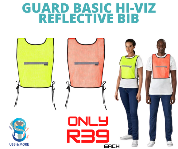 Guard Basic Hi-Viz Reflective Bib - USB & MORE