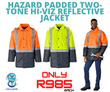 Hazard Padded Two-Tone Hi-Viz Reflective Jacket