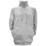 High Neck Fleece Sweater Melange | USB & MORE