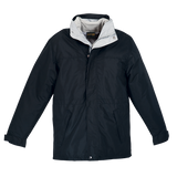 Barron 120g Men's-Black/Silver 3-in-1 Jacket – Vapourtex Waterproof Outer Shell, Micro Polar Fleece Inner – Concealed Zip-Off Hood, Zippered Storm Flap, Adjustable Shock Cord Toggled Hem | Usbandmore