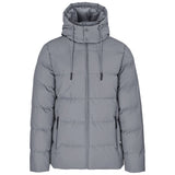Mens Maverick Jacket Grey – 100% Polyester – Sealed Full Zip, Sealed Zip Pockets, Detachable Hood with Drawcord & Press Studs, Interior Pocket | Usbandmore