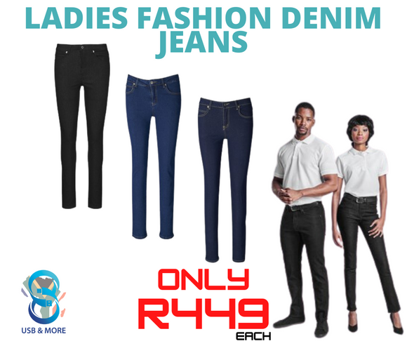 Ladies Fashion Denim Jeans - USB & MORE