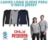 Ladies Long Sleeve Peru V-Neck Jersey - USB & MORE