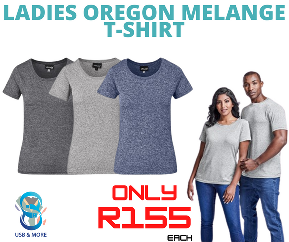 Ladies Oregon Melange T-Shirt - USB & MORE