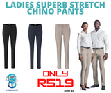 Ladies Superb Stretch Chino Pants - USB & MORE