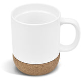 Serendipio Sienna Cork & Ceramic Coffee Mug White – 340ml Capacity – Durable Ceramic with Cork Base, Slider Lid for Heat Retention, Stylish Travel-Ready Design | Usbandmore