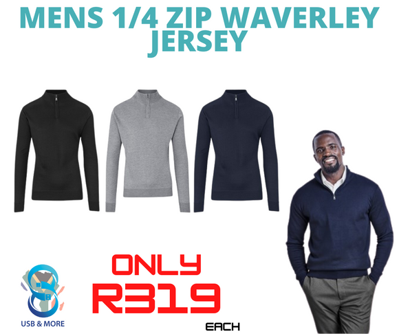 Mens 1/4 Zip Waverley Jersey - USB & MORE