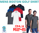 Mens Boston Golf Shirt - USB & MORE