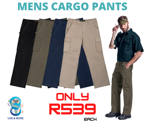 Mens Cargo Pants - USB & MORE