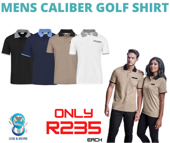 Mens Caliber Golf Shirt - USB & MORE