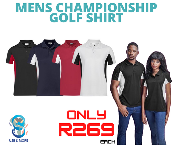 Mens Championship Golf Shirt - USB & MORE