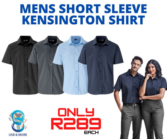 Mens Short Sleeve Kensington Shirt - USB & MORE
