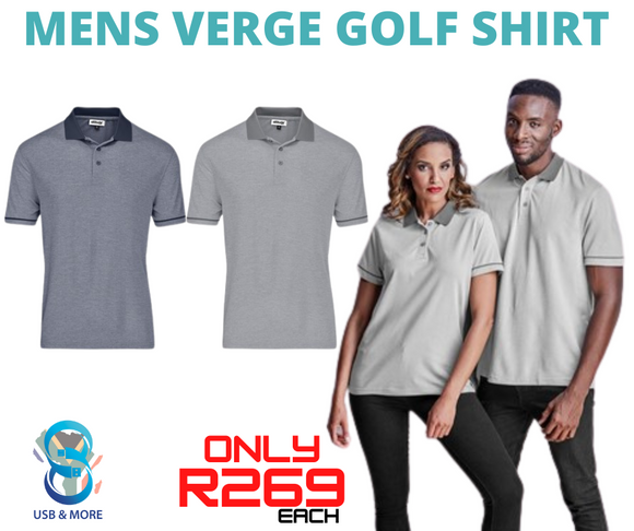 Mens Verge Golf Shirt - USB & MORE