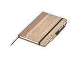 Okiyo Eri Bamboo & Cork Notebook & Pen Set – Eco-Friendly FSC Paper, 160 Lined Pages, Stylus Ball Pen with Cork & Aluminium Finish, Kraft Gift Box | Usbandmore