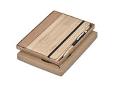 Okiyo Eri Bamboo & Cork Notebook & Pen Set – Eco-Friendly FSC Paper, 160 Lined Pages, Stylus Ball Pen with Cork & Aluminium Finish, Kraft Gift Box | Usbandmore