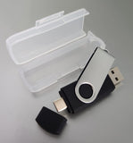 8GB Type-C Swivel USB – Dual Interface, Compact Design, Free Engraving, Includes Plastic Box – Ideal for Modern Device Compatibility | Usbandmore