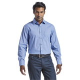 Barron Mens Madison Lounge Long Sleeve – 65/35 Poly Cotton Fabric – Chest Pocket, Contrast Inner Cuffs, Button Stand & Collar Stand, Single-Needle Stitching, Contrast Buttons | Usbandmore