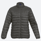 Men’s Grey Value Puffer Jacket – 20D Nylon Shell with Ultra Soft Quilted Padding – Funnel Collar, Elasticated Cuffs & Hem, Full Zip Closure | Usbandmore