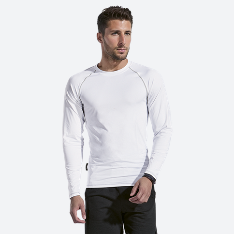 BRT Signature Long Sleeve Top Mens  – 195g 92% Polyester 8% Spandex – Raglan Sleeves, BRT Branding, Contrast Safety Stitching, Cover-Seam Hem, Slim Fit | Usbandmore